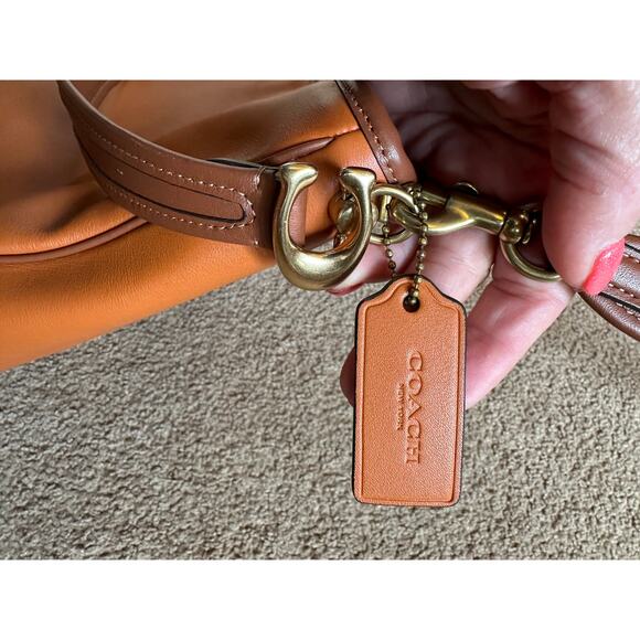 Coach Soft Tabby Hobo Bag Colorblock Brass/Canyon Rust Smooth Leather C6660 - Picture 11 of 16